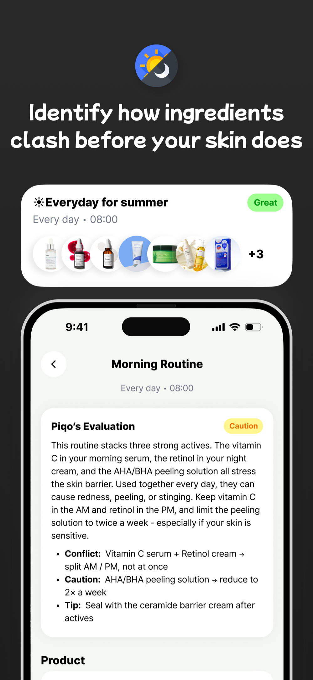 Piqo routine compatibility screen